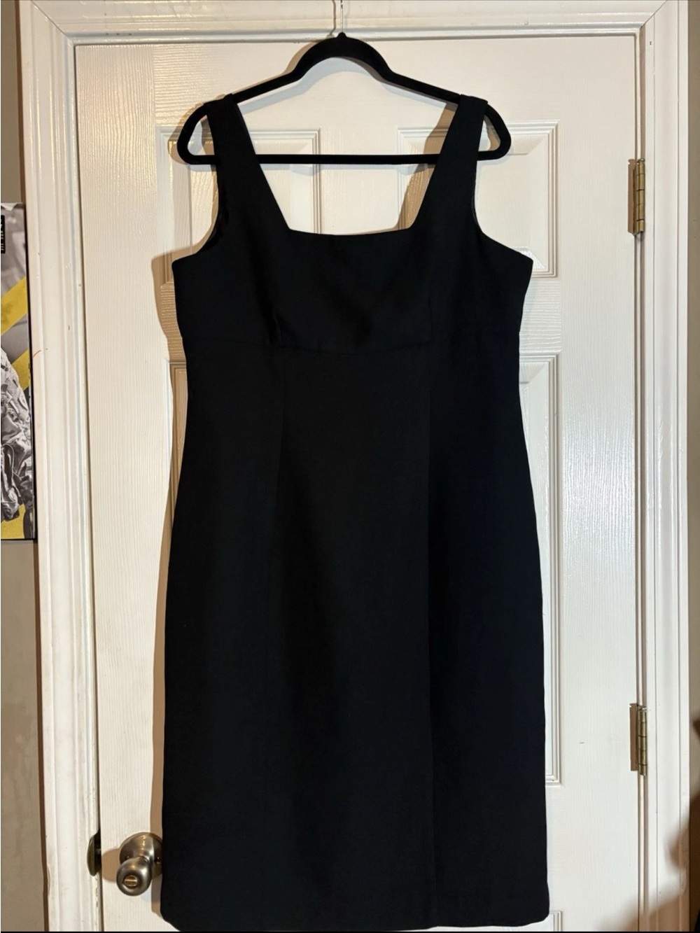 Black Square-Neck Midi Dress - Brand Unspecified